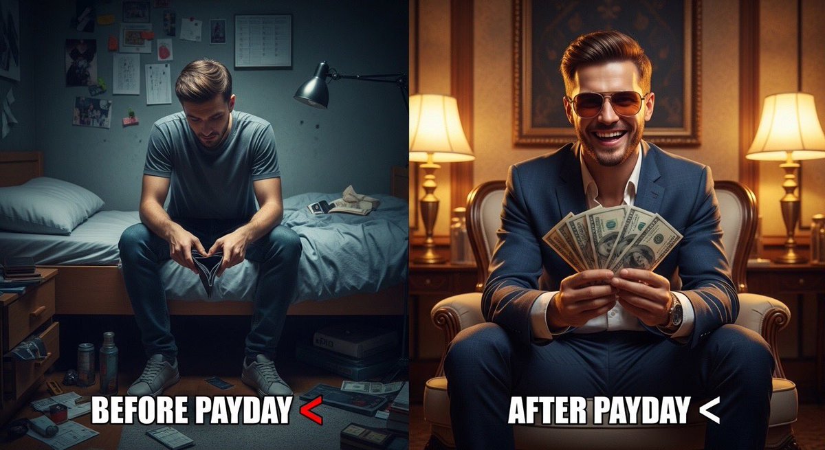 Before & after payday split