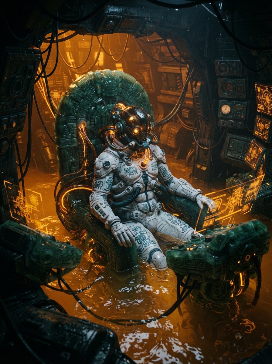 Mesoamerican bio-mech cockpit