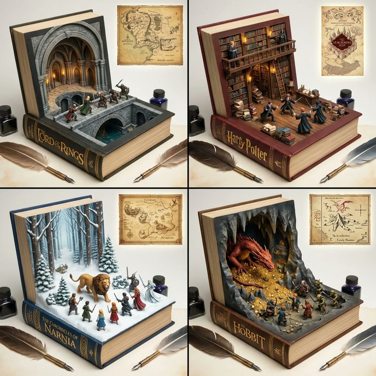 Magical book 2x2 grid